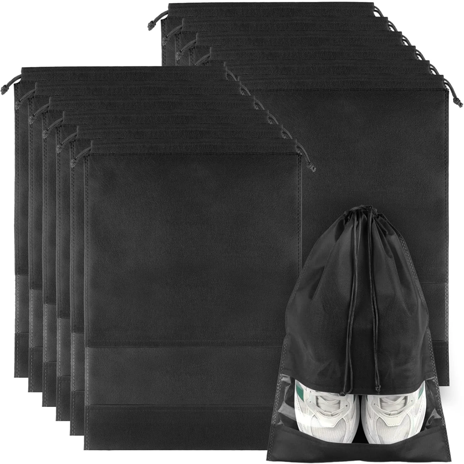 12 PCS Shoe Bags for Travel, Portable Shoe Bags with Clear Window, Large Drawstring Dustproof Travel Shoe Bag for Men & Women,
12 PCS Shoe Bags for Travel, Portable Shoe Bags with Clear Window, Large Drawstring Dustproof Travel Shoe Bag for Men & Women,