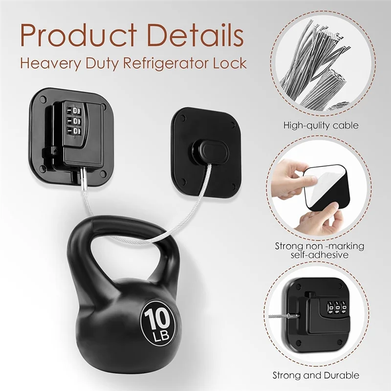 B92B-Refrigerator Lock, Combination Lock For Refrigerator Cabinets, Drawers, Heavy Duty Fridge Lock, Safety Lock
B92B-Refrigerator Lock, Combination Lock For Refrigerator Cabinets, Drawers, Heavy Duty Fridge Lock, Safety Lock