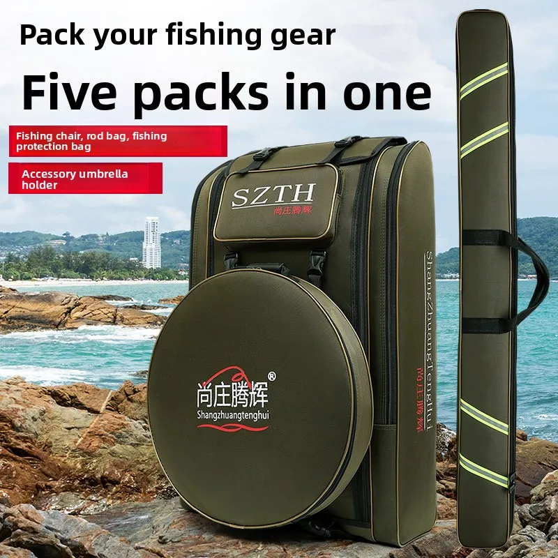 Heavy Duty Fishing Pack Backpack Rod Case Waterproof Large Capacity Salmon Dock Fishing Gear Bag with Seat Fishing Rod Bag
Heavy Duty Fishing Pack Backpack Rod Case Waterproof Large Capacity Salmon Dock Fishing Gear Bag with Seat Fishing Rod Bag