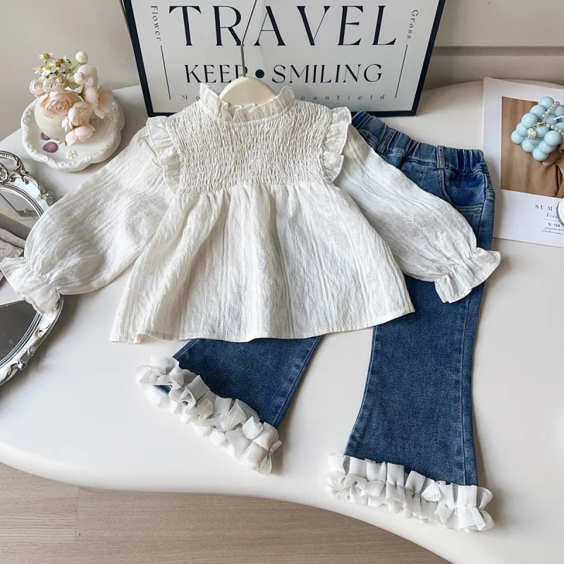 New Spring Girls' Long Sleeve Shirt Baby Base Shirt Long Sleeve Top with Casual Jeans
New Spring Girls' Long Sleeve Shirt Baby Base Shirt Long Sleeve Top with Casual Jeans