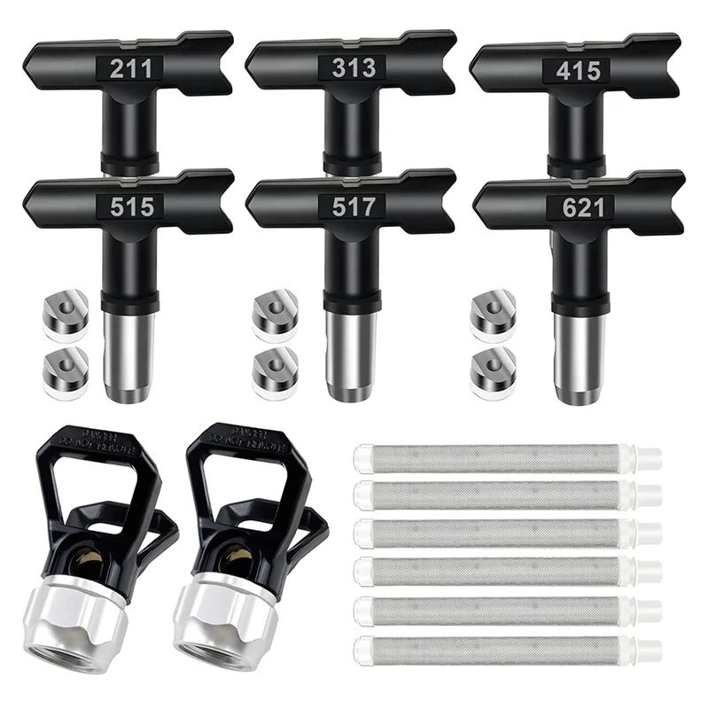 ABWZ-Airless Paint 6 Airless Paint Double Sided Nozzles, 2 Nozzle Guards And6 Filters Forconstruction, Fence A
ABWZ-Airless Paint 6 Airless Paint Double Sided Nozzles, 2 Nozzle Guards And6 Filters Forconstruction, Fence A