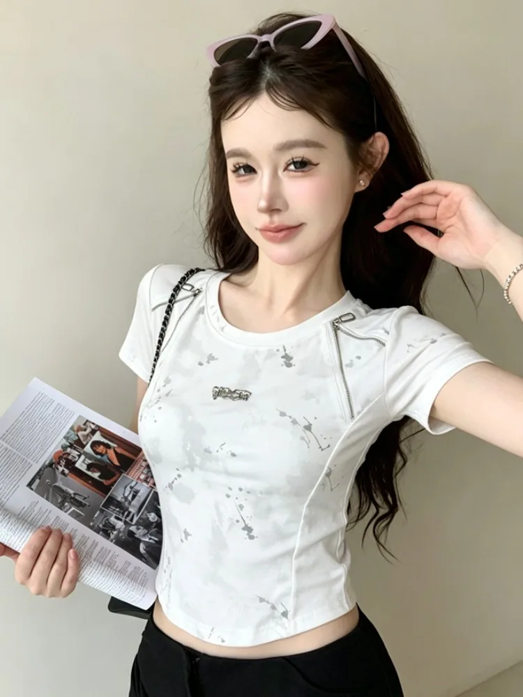 Summer New Design Slim Fit Short Sleeve round Neck Camouflage Print Trendy T-Shirt for Young Women Breathable Comfortable Sho...
Summer New Design Slim Fit Short Sleeve round Neck Camouflage Print Trendy T-Shirt for Young Women Breathable Comfortable Sho...