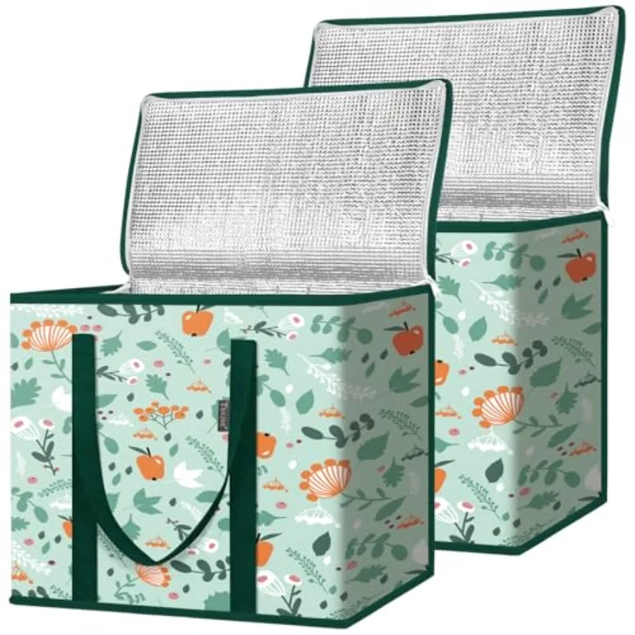 2Pk Insulated Reusable Grocery Bags, Collapsible Cooler Bag for Groceries, Heavy Duty Large Insulated Bag 16''x9''x13
2Pk Insulated Reusable Grocery Bags, Collapsible Cooler Bag for Groceries, Heavy Duty Large Insulated Bag 16''x9''x13
