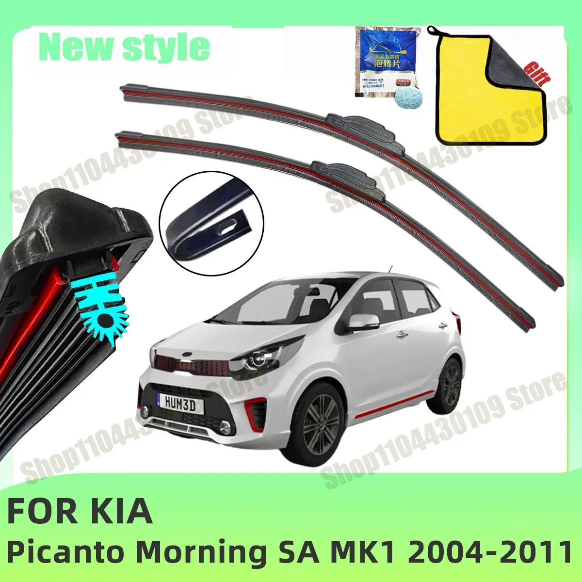 Car Wiper For KIA Picanto Morning SA MK1 2004-2011 Front Windscreen Wipers Double Rubber Car Wiper Blades Car Accessories
Car Wiper For KIA Picanto Morning SA MK1 2004-2011 Front Windscreen Wipers Double Rubber Car Wiper Blades Car Accessories