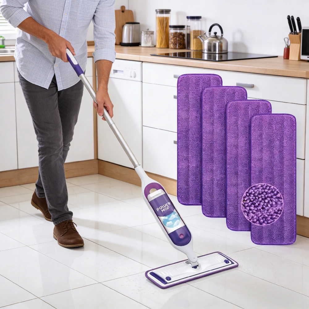 4 Packs of Reusable Microfiber for Mop Pads for Mop Pad Refills That Are Machine Washable,for Household Cleaning
4 Packs of Reusable Microfiber for Mop Pads for Mop Pad Refills That Are Machine Washable,for Household Cleaning