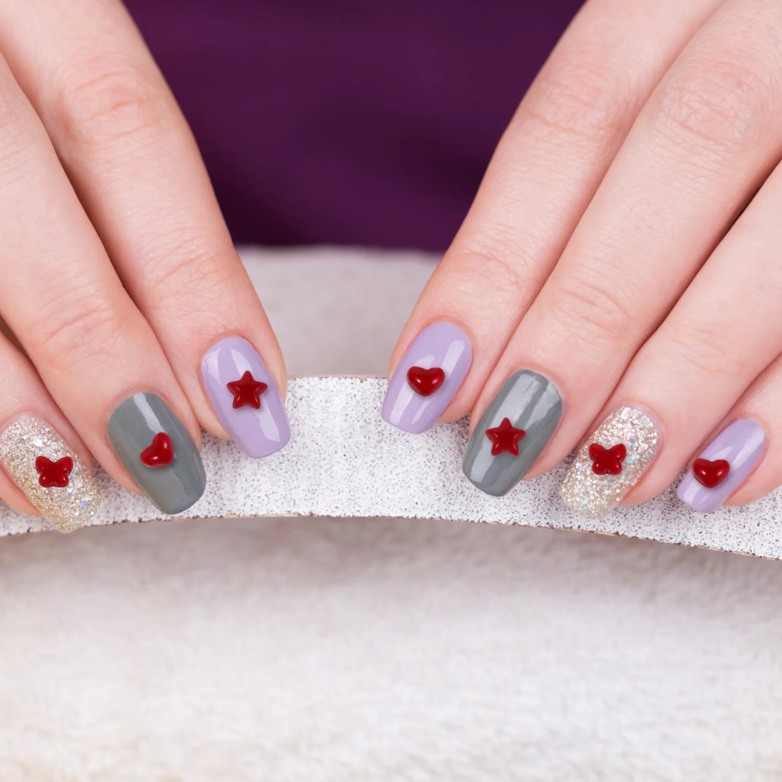 60Pcs Nail Ornaments Cute Heart Star Small Charm Set for Women's Daily Manicure Decoration Trendy Nail Art
60Pcs Nail Ornaments Cute Heart Star Small Charm Set for Women's Daily Manicure Decoration Trendy Nail Art