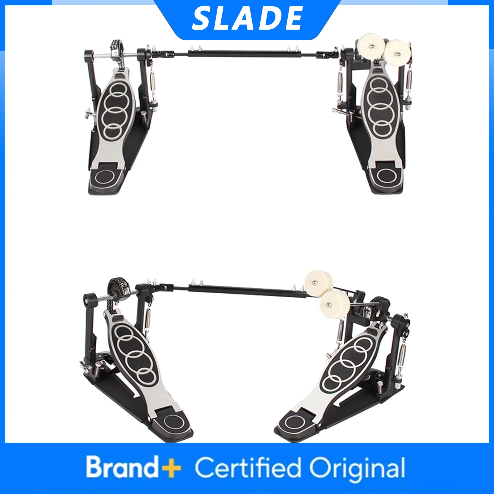 Педаль для ударных инструментов SLADE, двусторонняя, с цепным приводом, для бас-гитары, аксессуары для ударных, запчасти для барабанов, педаль для ударных, молоток для барабанщика
Педаль для ударных инструментов SLADE, двусторонняя, с цепным приводом, для бас-гитары, аксессуары для ударных, запчасти для барабанов, педаль для ударных, молоток для барабанщика