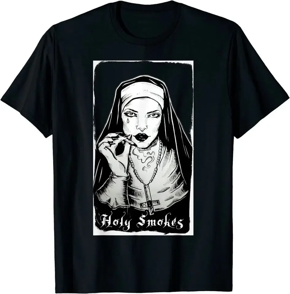 2025 New Men's Saint Smoke Fun Nun Pattern Print Halloween Gothic Mystery Style Y2K short-sleeved T-shirt Round neck top
2025 New Men's Saint Smoke Fun Nun Pattern Print Halloween Gothic Mystery Style Y2K short-sleeved T-shirt Round neck top