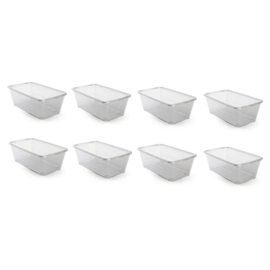 6 Quart Rectangular Clear Plastic Protective Storage Shoe Box, 8 Pack
6 Quart Rectangular Clear Plastic Protective Storage Shoe Box, 8 Pack