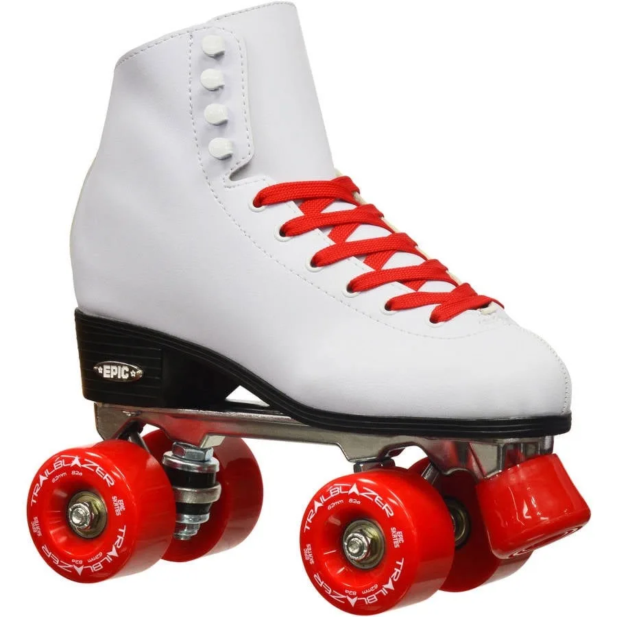 Epic Classic White and Red Quad Roller Skates
Epic Classic White and Red Quad Roller Skates
