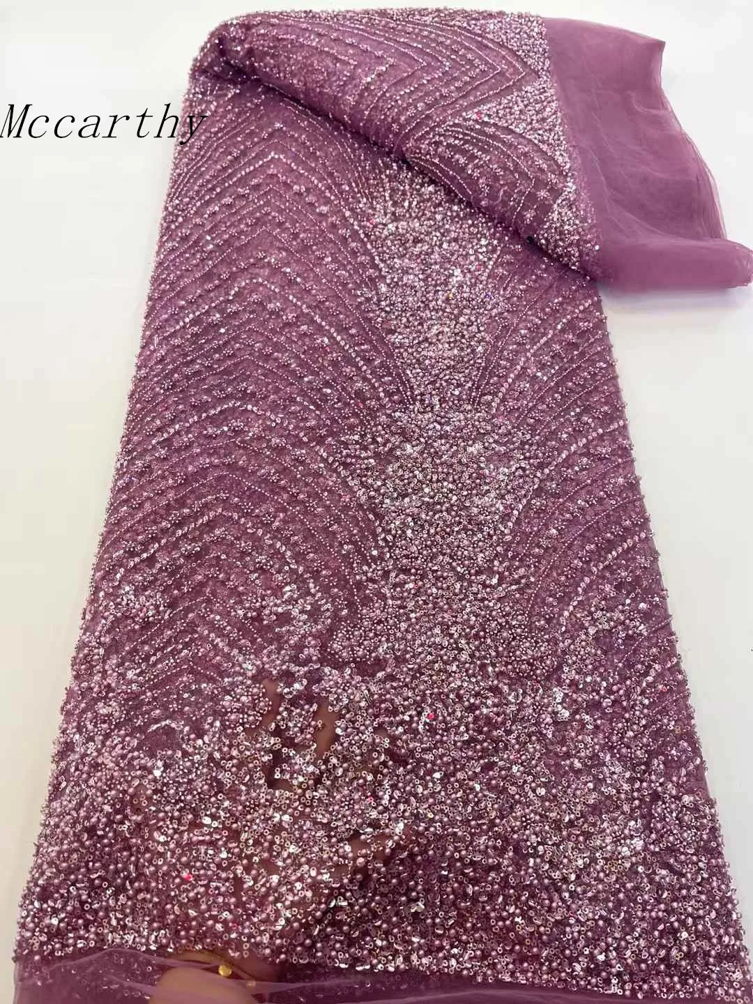 Mccarthy Purple 3D Beads Lace Fabric 2025 High Quality Mesh Embroidery Luxury 3D Sequins Tulle Nigerian Lace Fabric For Bridal
Mccarthy Purple 3D Beads Lace Fabric 2025 High Quality Mesh Embroidery Luxury 3D Sequins Tulle Nigerian Lace Fabric For Bridal