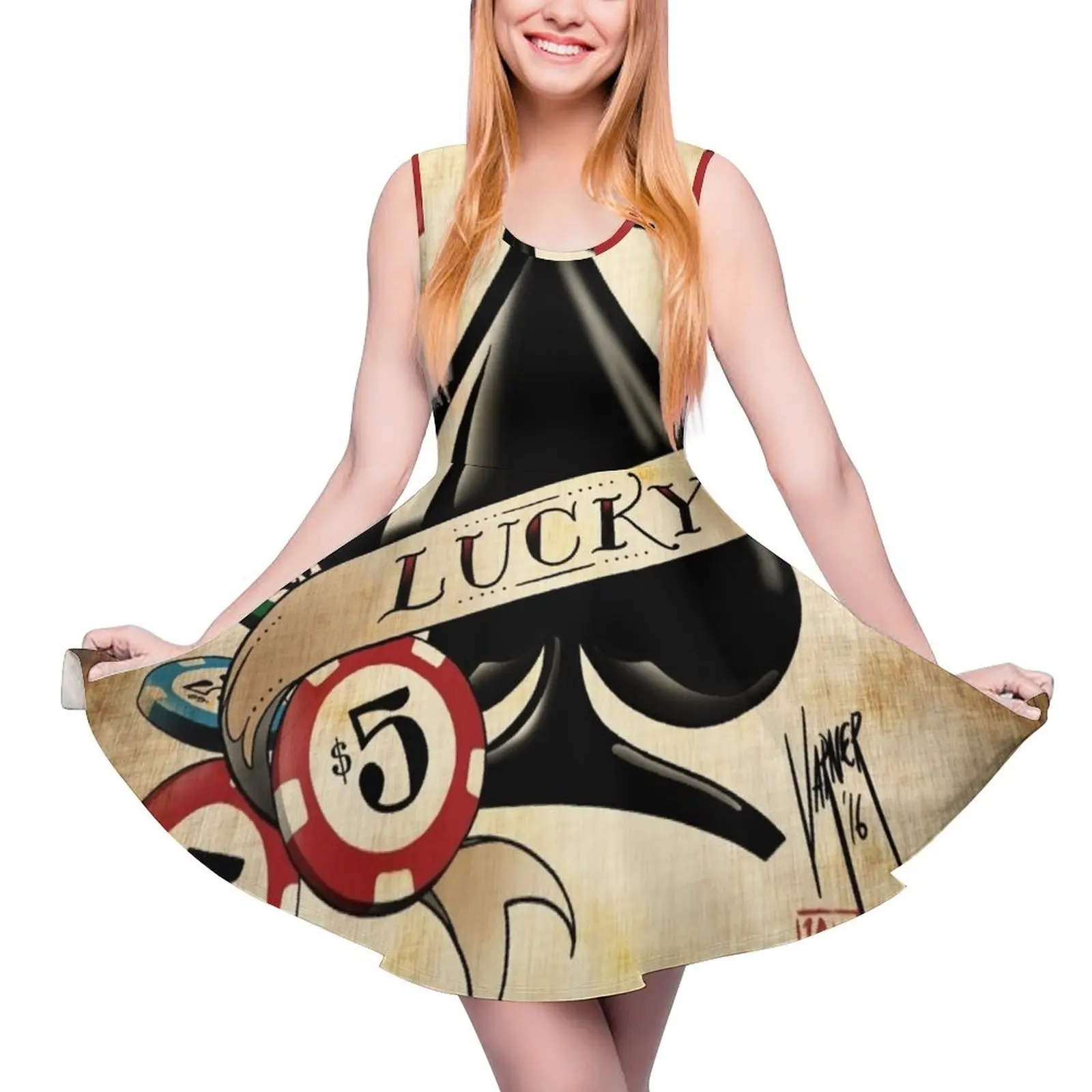 Spade and Poker Chips Sleeveless Dress wedding dresses for woman dress party evening elegant luxury celebrity
Spade and Poker Chips Sleeveless Dress wedding dresses for woman dress party evening elegant luxury celebrity