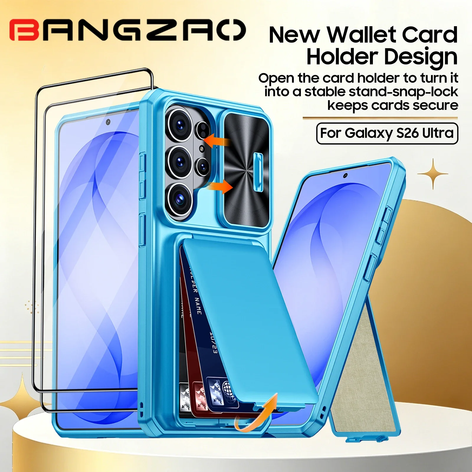 618 Sale for Samsung S26 Ultra Card Holder RFID Blocking Shockproof and Scratch Resistant Camera Protection Phone Case-Sky Blue
618 Sale for Samsung S26 Ultra Card Holder RFID Blocking Shockproof and Scratch Resistant Camera Protection Phone Case-Sky Blue