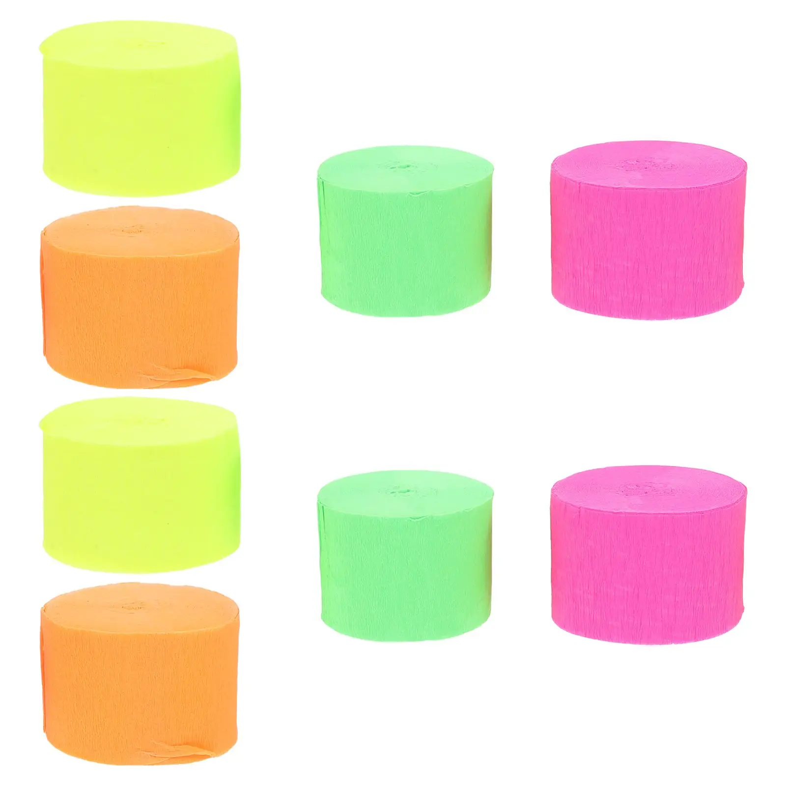 8pcs Colorful Fluorescent Wrinkle Crepe Paper Streamers Green Tissue Ribbon Party Supplies Wedding Birthday Celebrations
8pcs Colorful Fluorescent Wrinkle Crepe Paper Streamers Green Tissue Ribbon Party Supplies Wedding Birthday Celebrations