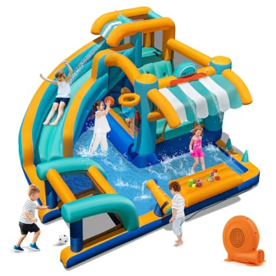 Inflatable Water Slide with Market Stand Long Slide Bounce House Climbing Wall Soccer Gate Water Cannon Splash Pool Outdoor Blo
Inflatable Water Slide with Market Stand Long Slide Bounce House Climbing Wall Soccer Gate Water Cannon Splash Pool Outdoor Blo