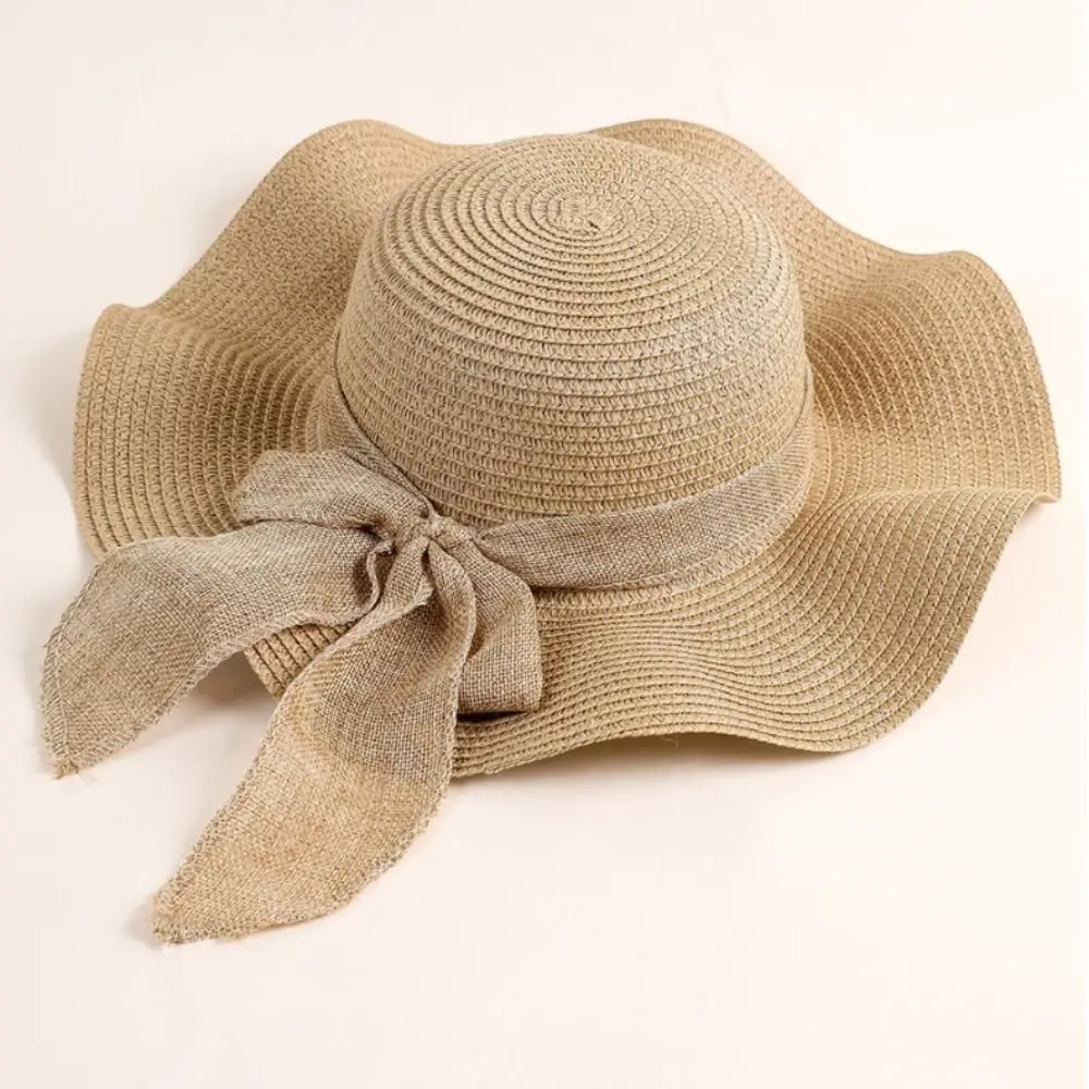 Casual UV Protection Beach Hat Wide Brim Bow Ribbons Travel Straw Hat Foldable Portable Sun Visor Cap
Casual UV Protection Beach Hat Wide Brim Bow Ribbons Travel Straw Hat Foldable Portable Sun Visor Cap
