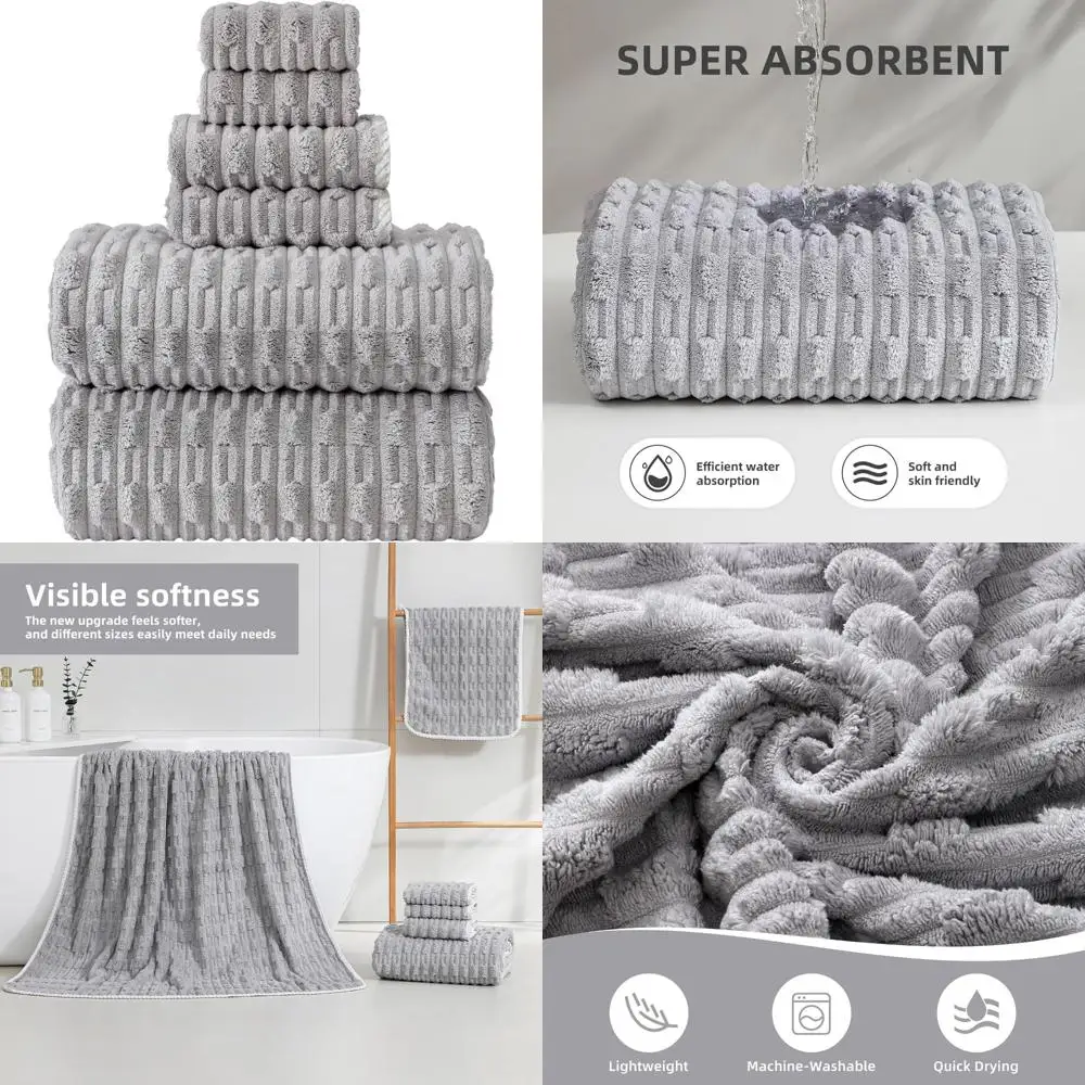 Extra Large 40x80 Inches Bath Sheets Set of 6 - Super Soft, Quick Dry, Lightweight, Lint-Free, Absorbent Towels for Adults
Extra Large 40x80 Inches Bath Sheets Set of 6 - Super Soft, Quick Dry, Lightweight, Lint-Free, Absorbent Towels for Adults