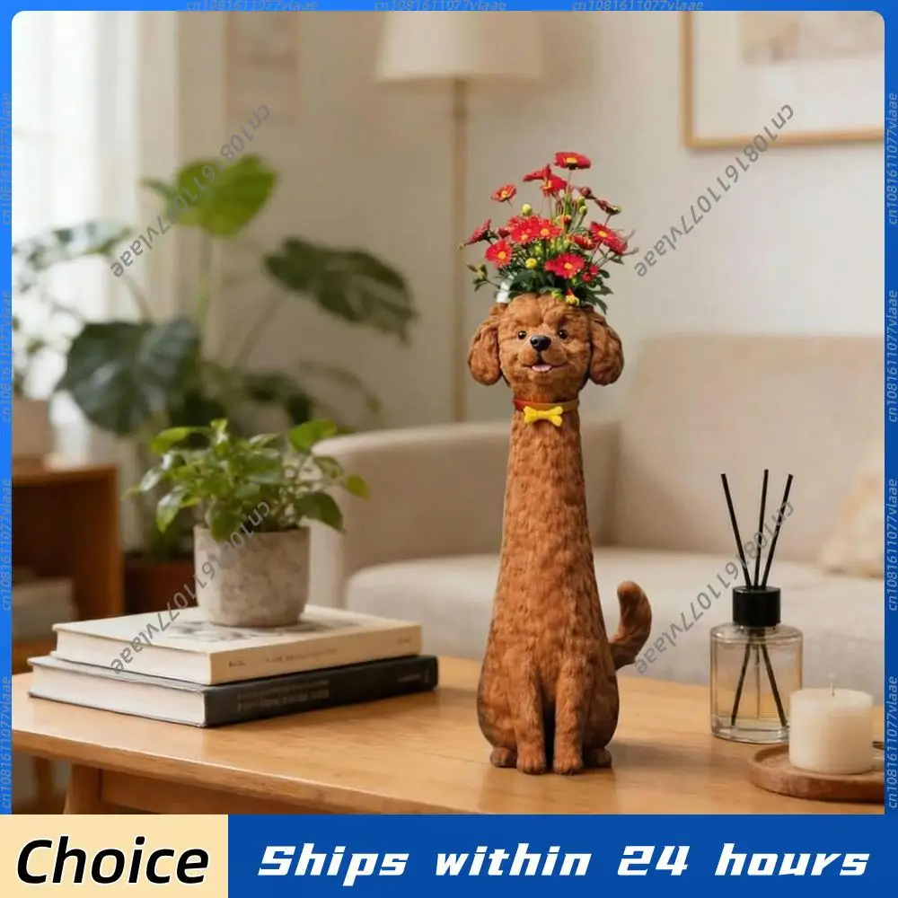 Resin Whimsical Dog Flower Vase Handcrafted Dog Flower Vase Adorable Creative for Small Single Flowers &Functional and Whimsical
Resin Whimsical Dog Flower Vase Handcrafted Dog Flower Vase Adorable Creative for Small Single Flowers &Functional and Whimsical