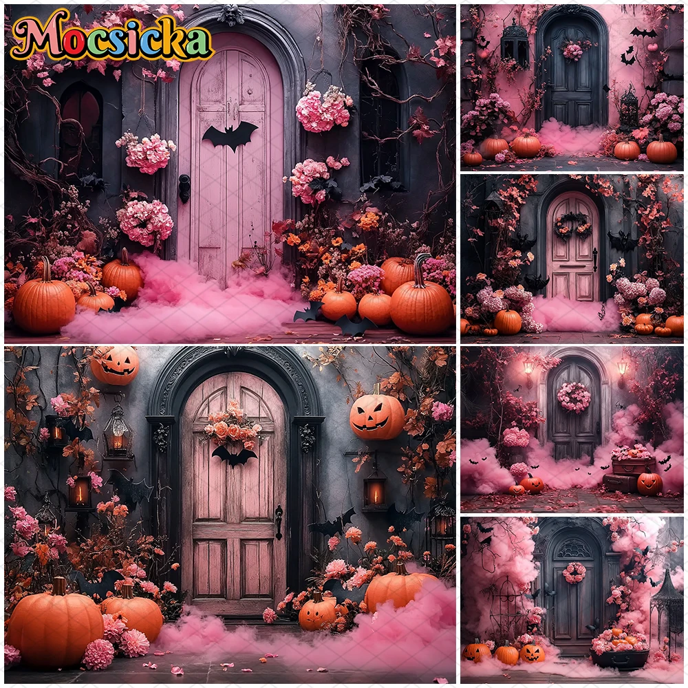 Mocsicka Halloween Backdrop Family Holiday Party Background Photography Fall Leaf Pink Flower Door Pumpkin Bat Decoration Banner
Mocsicka Halloween Backdrop Family Holiday Party Background Photography Fall Leaf Pink Flower Door Pumpkin Bat Decoration Banner