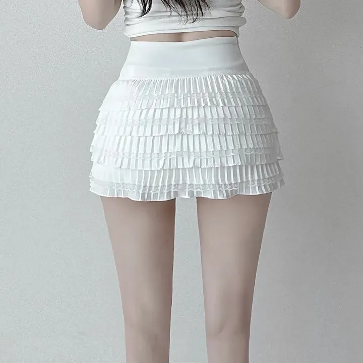 Korean Style High Waist Lace Short Skirt Sweet Spicy Girl Baking Cake Semi-Body Skirt Women's Summer New Fashion Folded
Korean Style High Waist Lace Short Skirt Sweet Spicy Girl Baking Cake Semi-Body Skirt Women's Summer New Fashion Folded