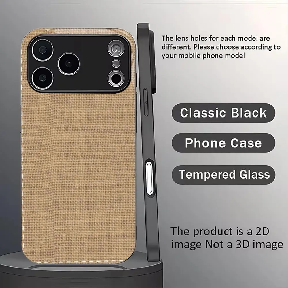 Beige Linen Texture Print fashion phone cases phone case fundas carcasa Glass Phone Case for iPhone 17、16、15、14、13、12pm Pro Plus
Beige Linen Texture Print fashion phone cases phone case fundas carcasa Glass Phone Case for iPhone 17、16、15、14、13、12pm Pro Plus