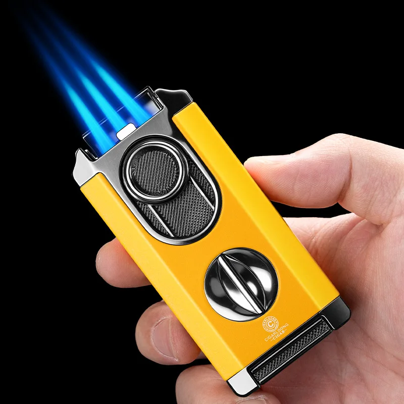 Creative 3-in-1 V-cut Cigar Lighter Multifunctional Windproof Direct Punch Zinc Alloy Cigarette Lighter Men's High-end Lighter
Creative 3-in-1 V-cut Cigar Lighter Multifunctional Windproof Direct Punch Zinc Alloy Cigarette Lighter Men's High-end Lighter