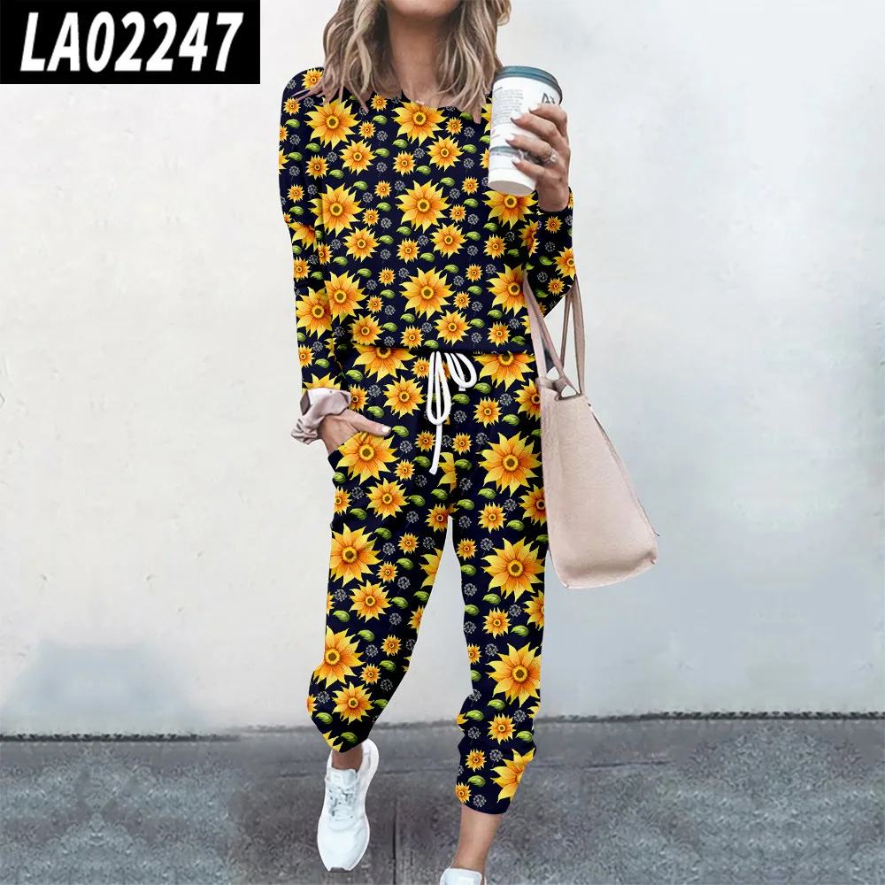 Women Fashion Black Floral Print Pullover Sweatshirts And Pant Two Piece Sets Ladies Long Sleeve Streetwear Sports Suit
Women Fashion Black Floral Print Pullover Sweatshirts And Pant Two Piece Sets Ladies Long Sleeve Streetwear Sports Suit