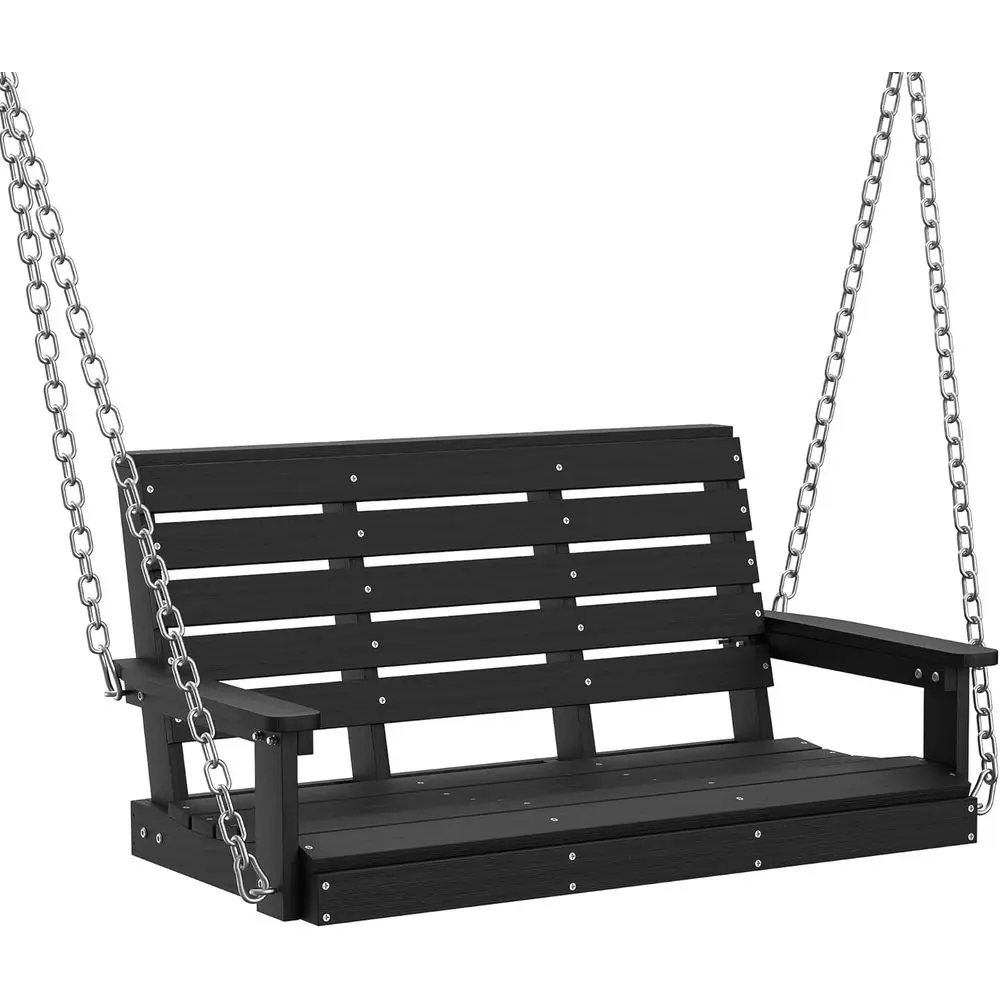 Durable 2-Seat HDPE Outdoor Swing with 600lbs Capacity, Waterproof for Patio or Garden (Black)
Durable 2-Seat HDPE Outdoor Swing with 600lbs Capacity, Waterproof for Patio or Garden (Black)