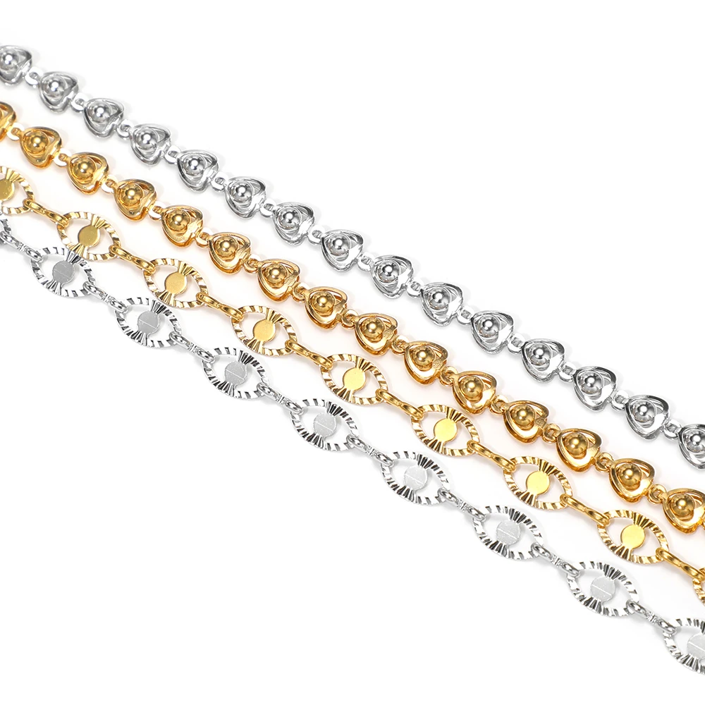 1 Meter No Fade Stainless Steel Heart Bead Chains Embossing Eye Chains for DIY Fashion Jewelry Making Necklace Bracelet Material
1 Meter No Fade Stainless Steel Heart Bead Chains Embossing Eye Chains for DIY Fashion Jewelry Making Necklace Bracelet Material