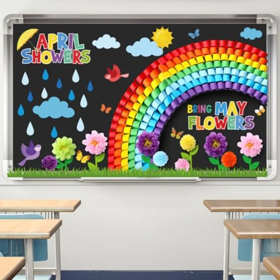 Spring Bulletin Board Decorations April Showers Bring May Flowers Decorations 3D Spring Flower Rainbow Cutouts with Paper Flowe
Spring Bulletin Board Decorations April Showers Bring May Flowers Decorations 3D Spring Flower Rainbow Cutouts with Paper Flowe