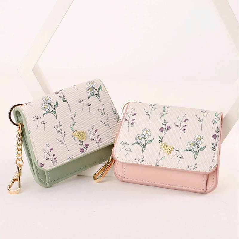 Multi-card Slots Short Zero Wallet PU Credit Card Holder Coin Purse with Keychain Women Coin Organizer with Hanging Buckle 
Multi-card Slots Short Zero Wallet PU Credit Card Holder Coin Purse with Keychain Women Coin Organizer with Hanging Buckle