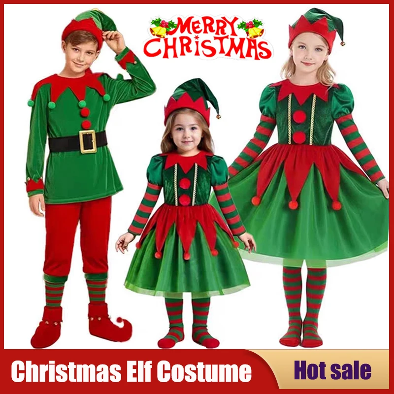 Boys Girls Santa Claus Helper Cosplay Costume Kids Green Red Christmas Elf Tutu Suit Top Pants Dress Socks Velvet Genie Outfits
Boys Girls Santa Claus Helper Cosplay Costume Kids Green Red Christmas Elf Tutu Suit Top Pants Dress Socks Velvet Genie Outfits