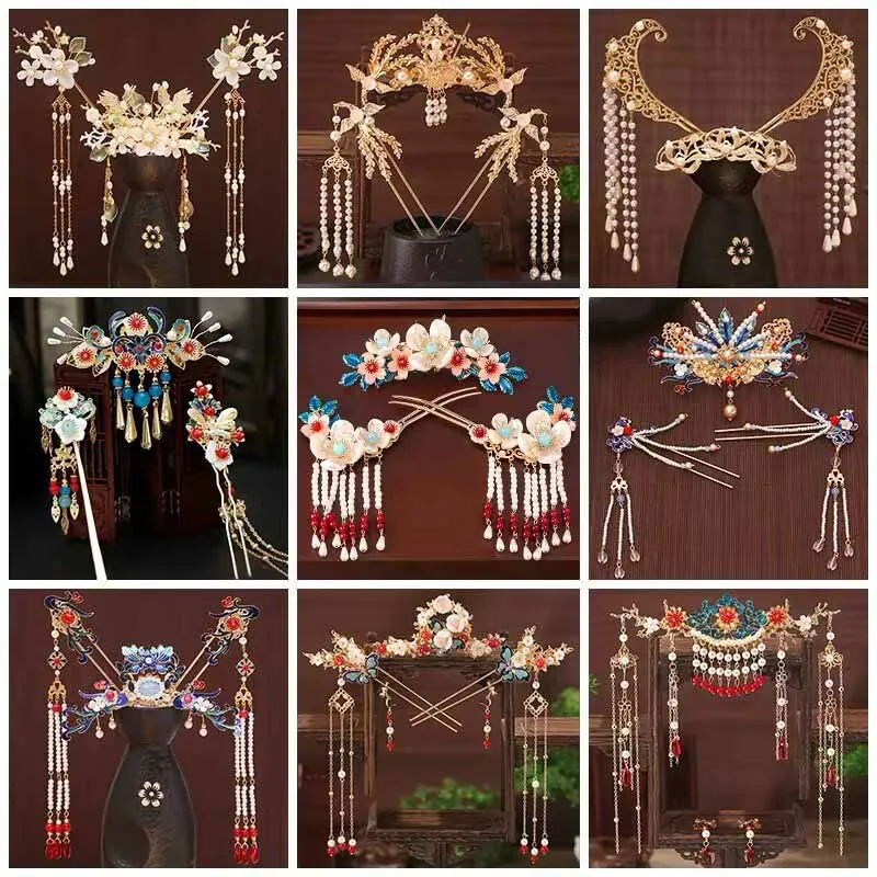 Chinese Hanfu Hair Accessories Set Retro Tassel Headdress Phoenix Hair Crown&Step Shake Hairpins for Women Vintage Bridal Jewelr
Chinese Hanfu Hair Accessories Set Retro Tassel Headdress Phoenix Hair Crown&Step Shake Hairpins for Women Vintage Bridal Jewelr