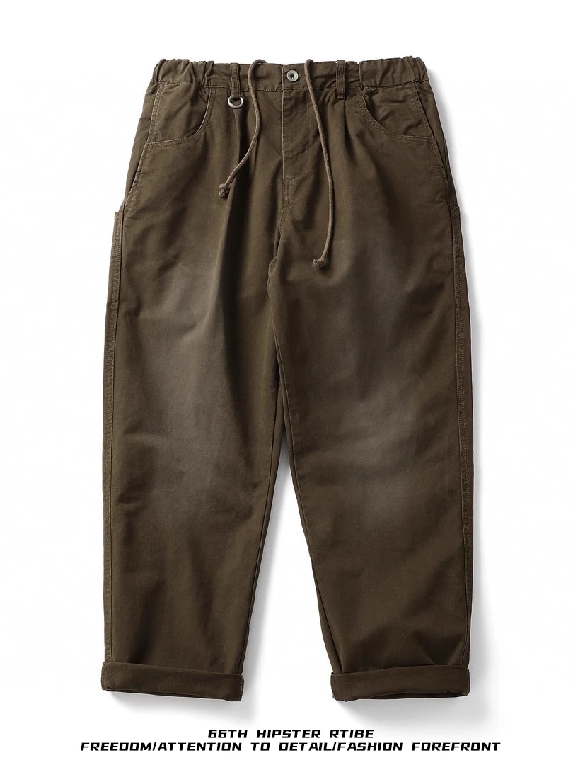 Retro Waed Casual Workwear Pants Loose Straight Leg Trousers Men's Faionable Comfortable Cotton Long Trousers
Retro Waed Casual Workwear Pants Loose Straight Leg Trousers Men's Faionable Comfortable Cotton Long Trousers
