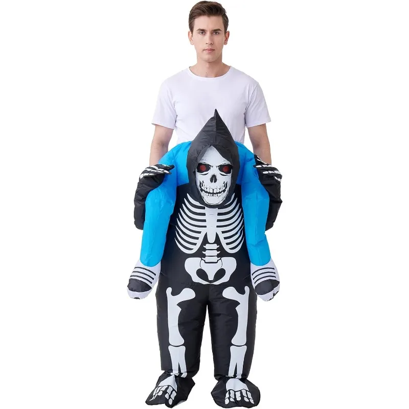 Inflatable skeleton backman costume riding skeleton jumpsuit inflatable through the air fun fancy dress Christmas cosplay party
Inflatable skeleton backman costume riding skeleton jumpsuit inflatable through the air fun fancy dress Christmas cosplay party