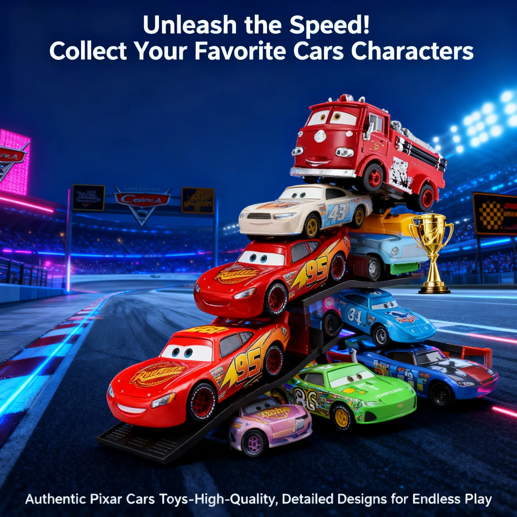 Pixar Cars 2 Lightning Mcqueen Diecast Metal Mini Racing Car 1 3 Dinoco Racers Collection Model Toy Gift for