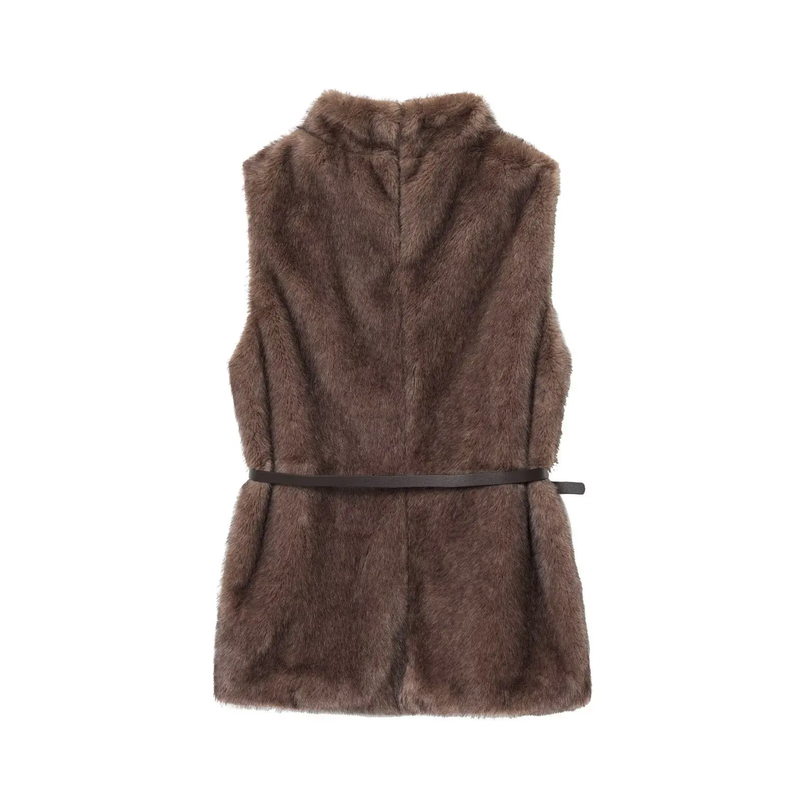 Women's sleeveless plush tops fashionable stand-alone sleeveless plush tops for women with belts to make them look slim and Autu 
Women's sleeveless plush tops fashionable stand-alone sleeveless plush tops for women with belts to make them look slim and Autu