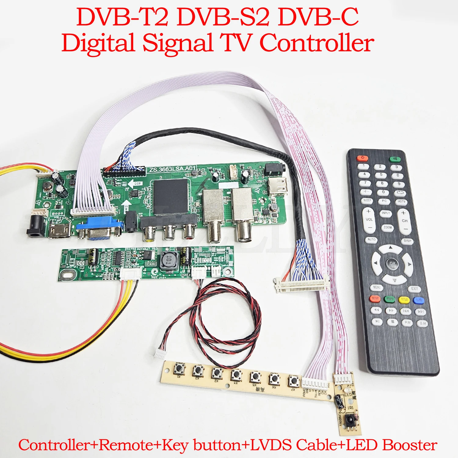 M215HTN01.0 LM215WF3 LTM230HL01 1920x1080 DVB+HDMI+VGA+AV+USB LCD LED Screen Controller Board DVB-S2 SVB-T2 Universal Scaler
M215HTN01.0 LM215WF3 LTM230HL01 1920x1080 DVB+HDMI+VGA+AV+USB LCD LED Screen Controller Board DVB-S2 SVB-T2 Universal Scaler