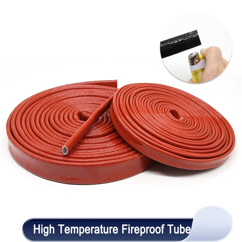 1/2/5m Silicone Fiberglass Tube Coated Glass Fiber Braided Fireproof Sleeve Fire Retardant Case High Temperature Cable Sleeve
1/2/5m Silicone Fiberglass Tube Coated Glass Fiber Braided Fireproof Sleeve Fire Retardant Case High Temperature Cable Sleeve