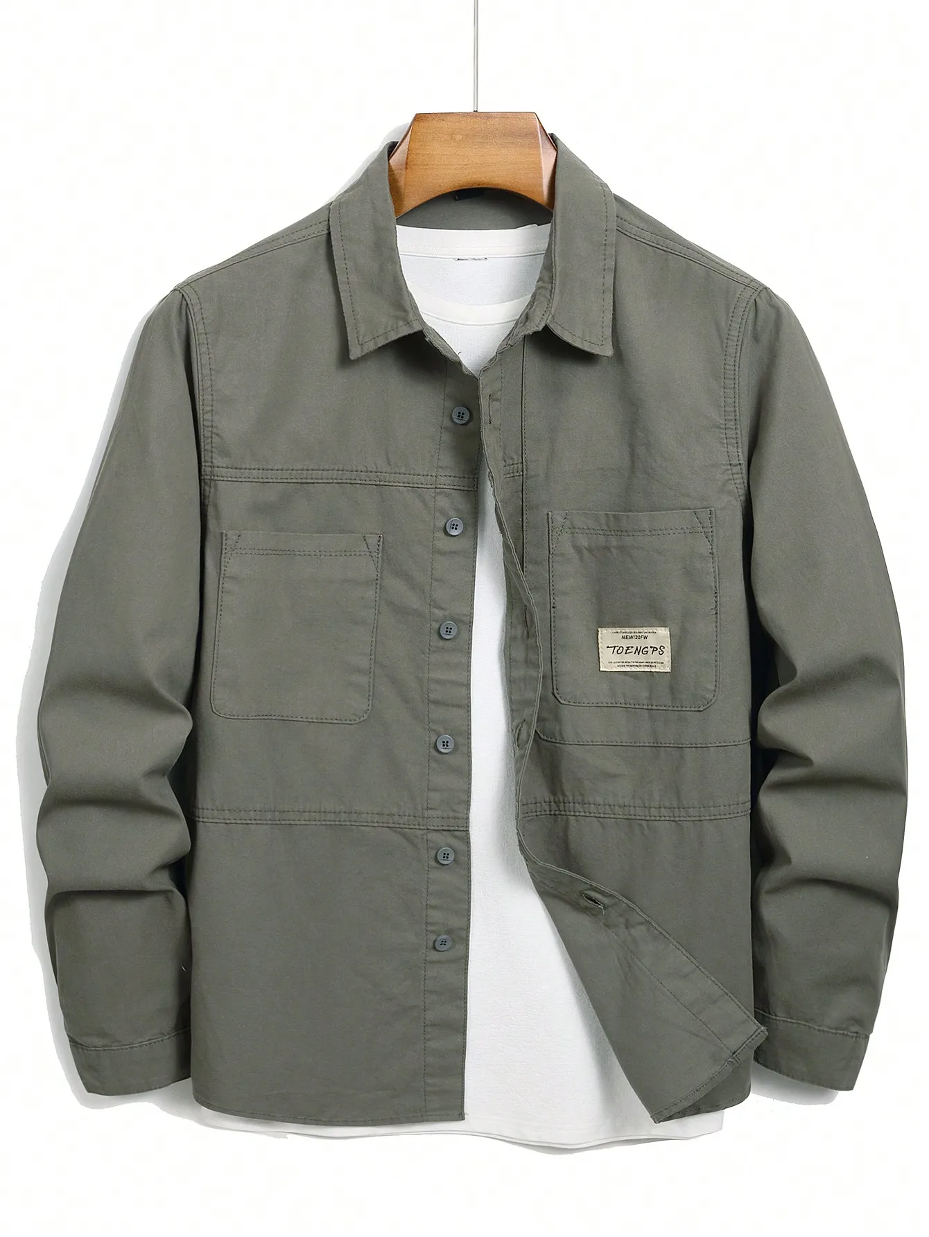 Men's Workwear - Style Denim Shirt for Spring and Autumn. Military Green Retro Style. Daily Casual Trend 。
Men's Workwear - Style Denim Shirt for Spring and Autumn. Military Green Retro Style. Daily Casual Trend 。
