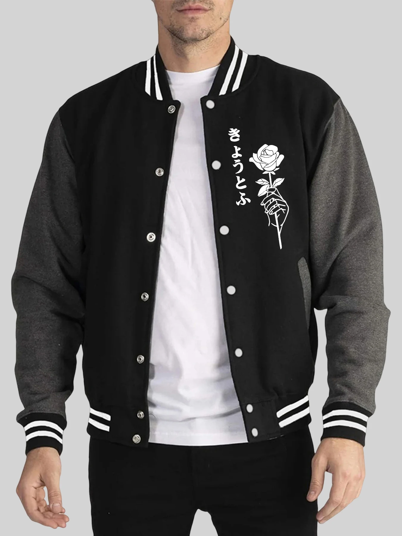 Japanese Characters And Hand-Held Roses Print Fashion Veste Mens Autumn Winter Jacket Comfy Vintage Tops Casual Basic Streetwear
Japanese Characters And Hand-Held Roses Print Fashion Veste Mens Autumn Winter Jacket Comfy Vintage Tops Casual Basic Streetwear