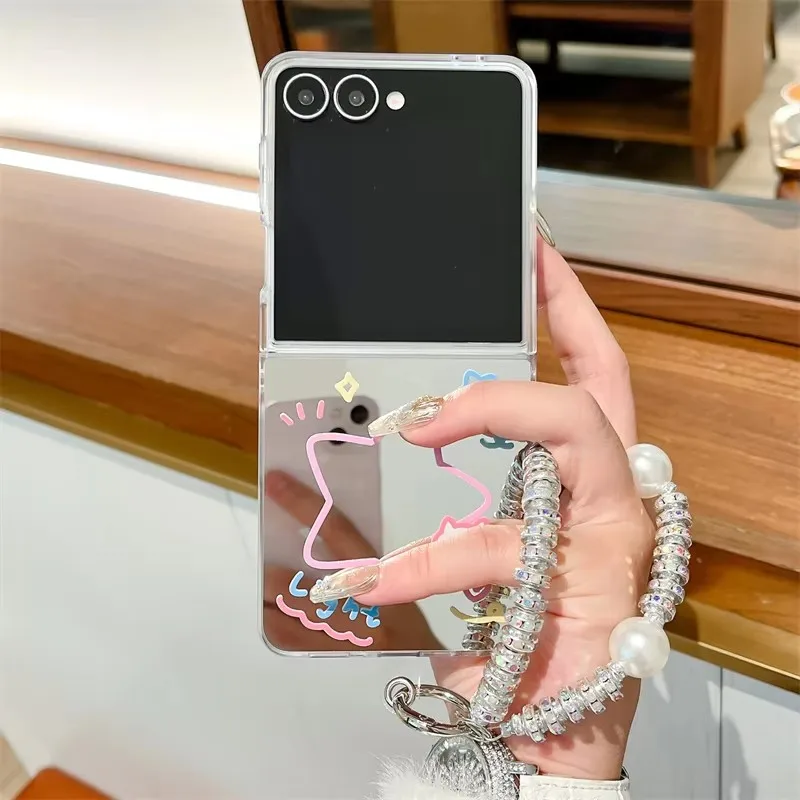 Korean Cute Star Love Print Mirror Phone Case For Samsung Galaxy Z Flip 7 6 5 4 3 Flip6 Flip7 Cover with Chain Kawaii Cases Capa
Korean Cute Star Love Print Mirror Phone Case For Samsung Galaxy Z Flip 7 6 5 4 3 Flip6 Flip7 Cover with Chain Kawaii Cases Capa