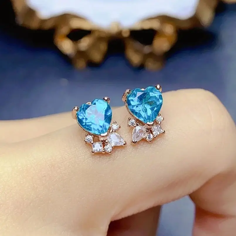 Blue Paraiba Topaz Stud Earrings 925 Sterling Silver Paraiba Heart Earrings Silver Earrings For Women Gift
Blue Paraiba Topaz Stud Earrings 925 Sterling Silver Paraiba Heart Earrings Silver Earrings For Women Gift