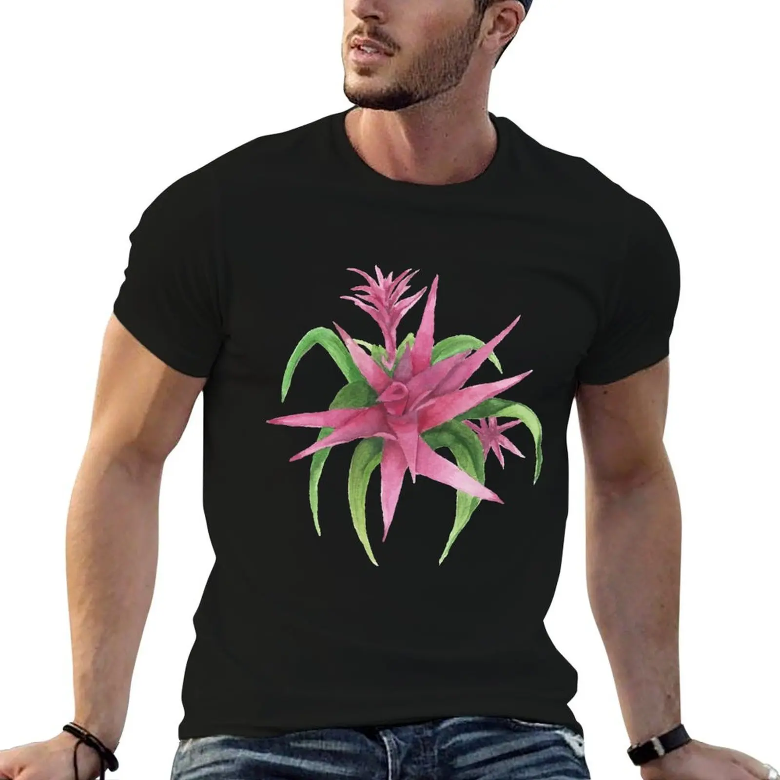 Hot Pink Guzmania Watercolor Painting on Bold Background T-Shirt funny t shirts cotton t shirts for man cotton funny T-Shirt
Hot Pink Guzmania Watercolor Painting on Bold Background T-Shirt funny t shirts cotton t shirts for man cotton funny T-Shirt
