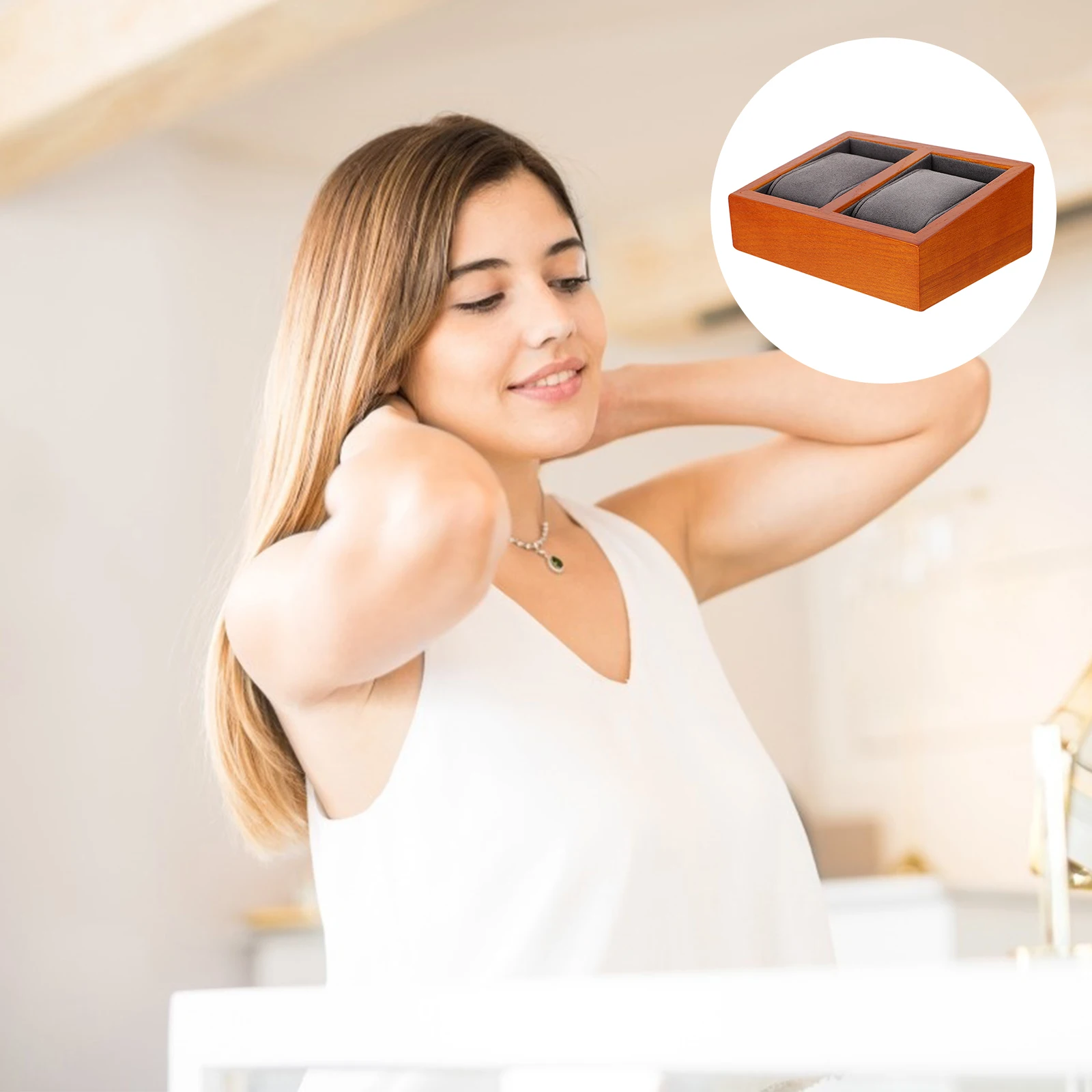 Ultra-Fiber and Solid Wood Watch Display Box Portable Chic Anti-Drop Organizer Storage Case Suitable for Jewelry Gift Packaging
Ultra-Fiber and Solid Wood Watch Display Box Portable Chic Anti-Drop Organizer Storage Case Suitable for Jewelry Gift Packaging