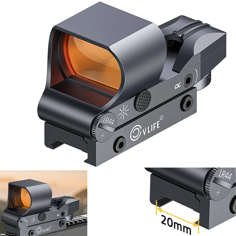 CVLIFE Rifle Scope Reflex Sight 1x28x40mm Optics Red Dot Sights 4 Adjustable Reticle for 20mm Picatinny Rail Absolute Co-Witness
CVLIFE Rifle Scope Reflex Sight 1x28x40mm Optics Red Dot Sights 4 Adjustable Reticle for 20mm Picatinny Rail Absolute Co-Witness