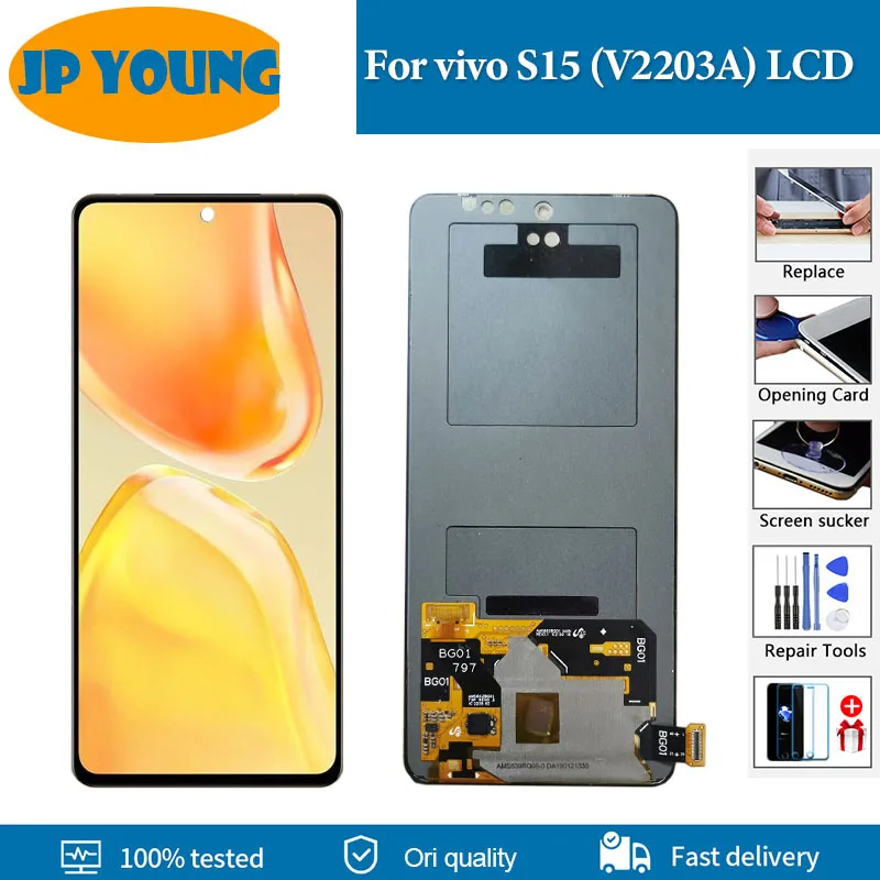 6.62" Original AMOLED For vivo S15 LCD Display V2203A Screen Touch Digitizer Panel Assembly For vivo S15 Screen Replacement Part
6.62" Original AMOLED For vivo S15 LCD Display V2203A Screen Touch Digitizer Panel Assembly For vivo S15 Screen Replacement Part