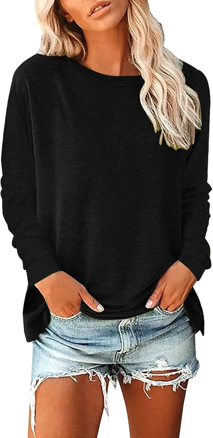 Womens Tops Solid Color T Shirts Long Sleeves Fashion Loose Casual Long Sleeve Tops Womens Athletic Tops Short Sleeve
Womens Tops Solid Color T Shirts Long Sleeves Fashion Loose Casual Long Sleeve Tops Womens Athletic Tops Short Sleeve
