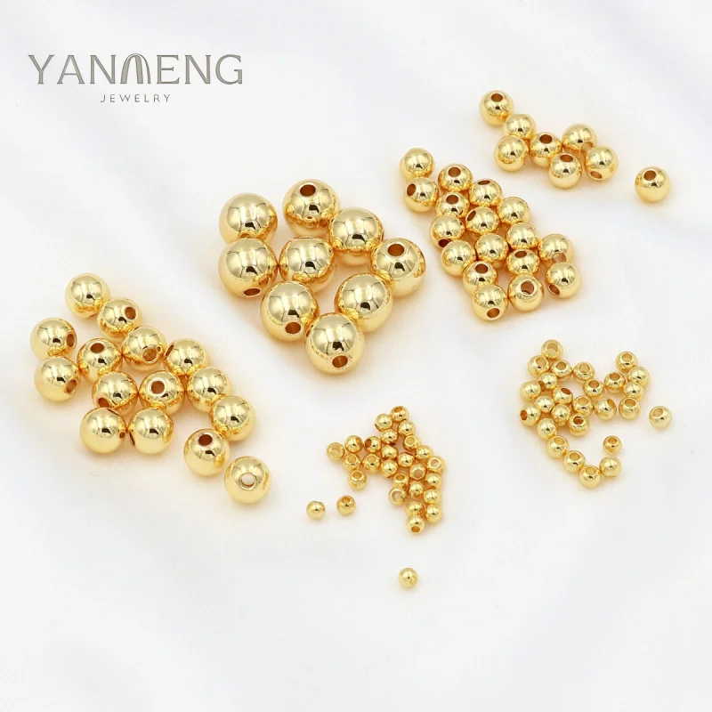 18KGold Plated Bead,Brass Metal Round Spacers Beads For Jewelry Making,DIY Bracelets/Necklace Accessories
18KGold Plated Bead,Brass Metal Round Spacers Beads For Jewelry Making,DIY Bracelets/Necklace Accessories