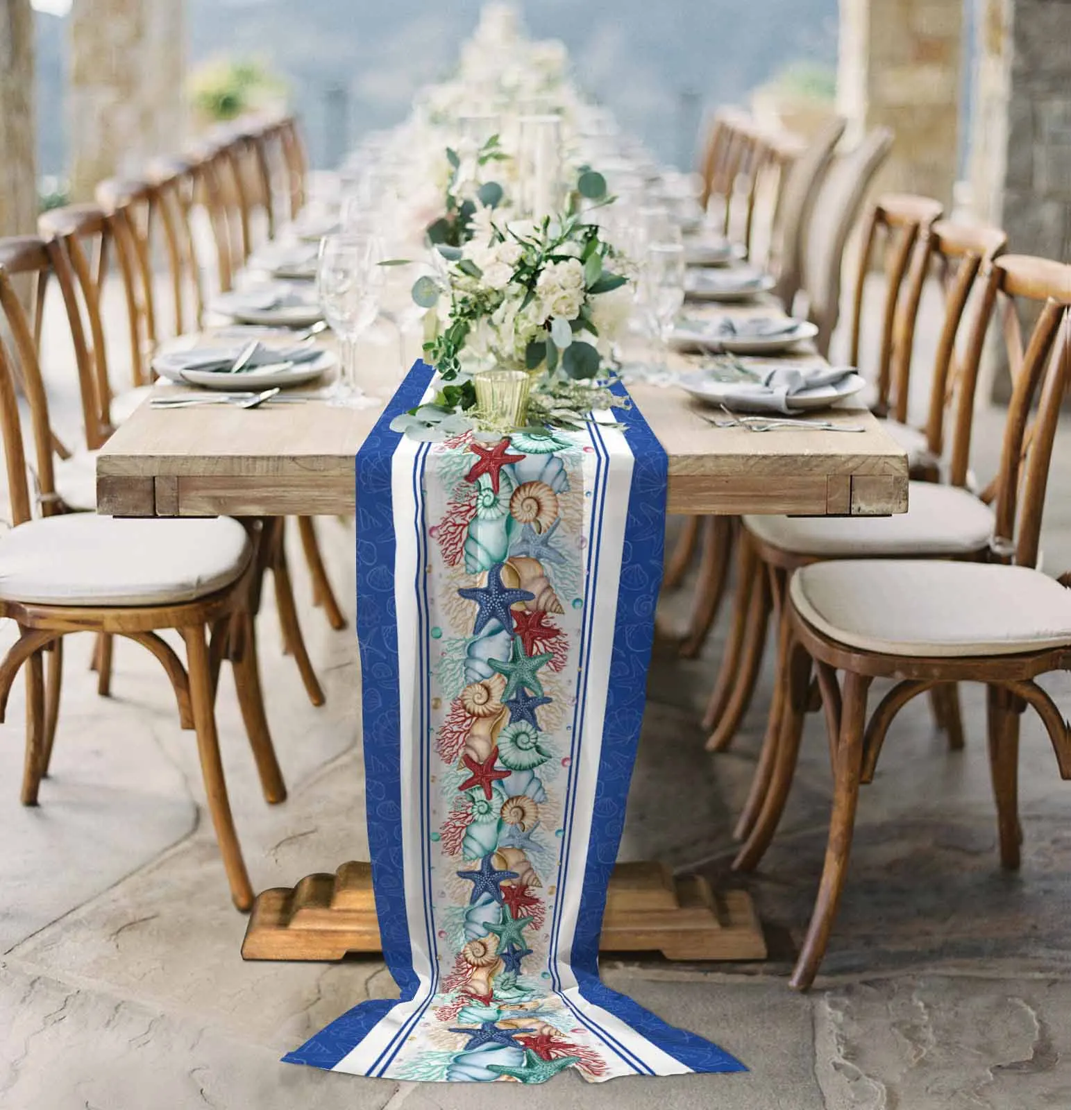 Summer Navy Blue Sea Creature Sheer Chiffon Table Runner Wedding Party Birthday Tulle Voile Tablecloth
Summer Navy Blue Sea Creature Sheer Chiffon Table Runner Wedding Party Birthday Tulle Voile Tablecloth